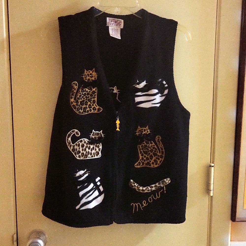 Cat sweater vest